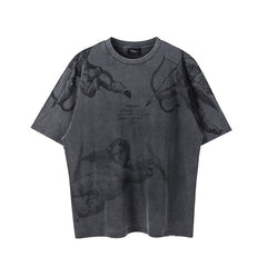 Represent Cherub Angel All‑Over Print Vintage Washed Oversized T‑Shirt