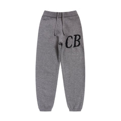 Cole Buxton Cb Logo Knit Heather Grey Oversized Jogger Pants