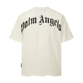 PALM ANGELS DISTORTED BEAR PRINT OFF‑WHITE OVERSIZED T‑SHIRT