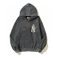 Represent Vintage Washed Angel Snake Graphic Oversized Hoodie