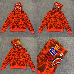 BAPE Shark Camo Full Zip Hoodie