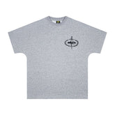 Corteiz X Slaughter Gang 21 Savage Grey Graphic Short Sleeve T‑shirt