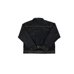 Corteiz Ctiz Logo Contrast Stitch Black Denim Trucker Jacket