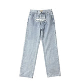 Corteiz X Slaughter Gang 21 Savage Light Wash Straight Leg Jeans