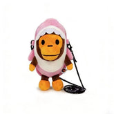 A Bathing Ape Baby Milo Pink Shark Costume Plush Crossbody Bag