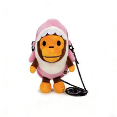 A Bathing Ape Baby Milo Pink Shark Costume Plush Crossbody Bag