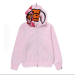 A Bathing Ape Milo Shark Double Hood Zip Up Hoodie Multiple Colors