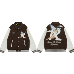 Represent Storms In Heaven Brown Varsity Jacket