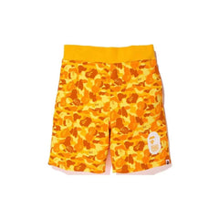 BAPE Style Camo & Ape Head Casual Shorts - Bright Yellow