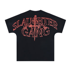 Corteiz X Slaughter Gang 21 Savage Graphic Short Sleeve T‑shirt