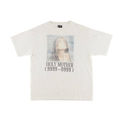 Saint Michael Holy Mother Vintage Off‑White Graphic Tee