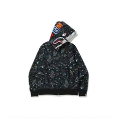 Bape Galaxy Camo Double Shark Full Zip Hoodie