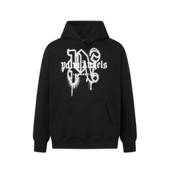 Palm Angels Spray Paint Graffiti Logo Oversized Hoodie
