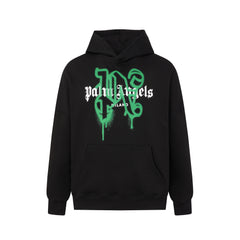 Palm Angels Spray Paint Graffiti Logo Oversized Hoodie