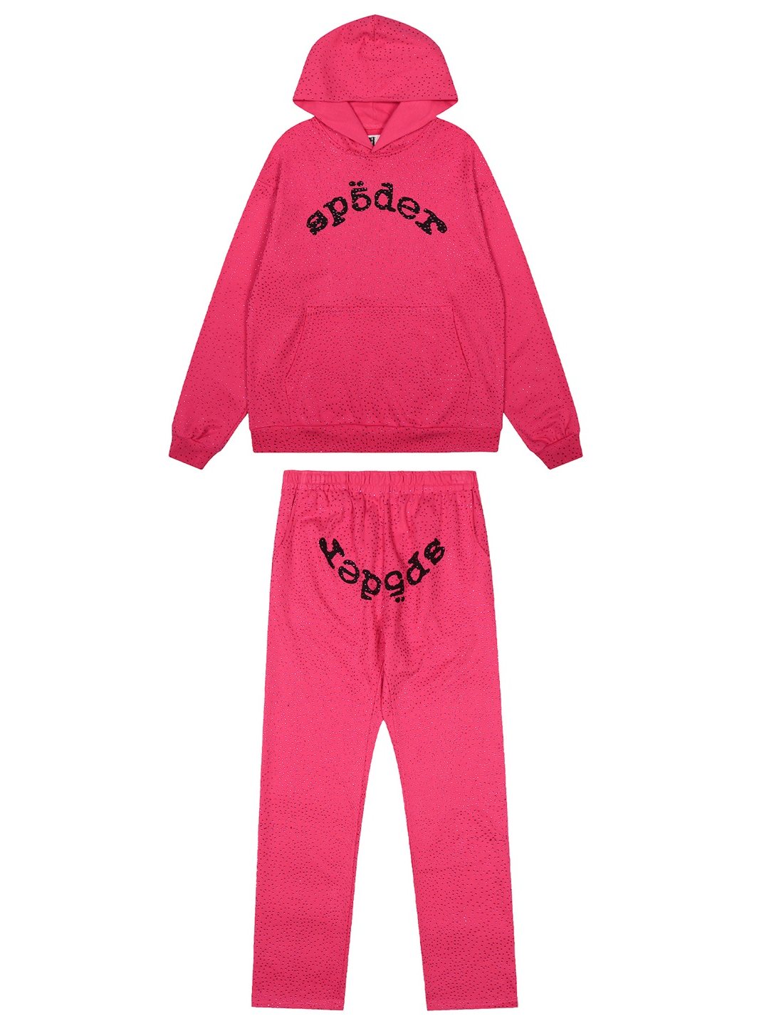 Sp5der pink tracksuit set