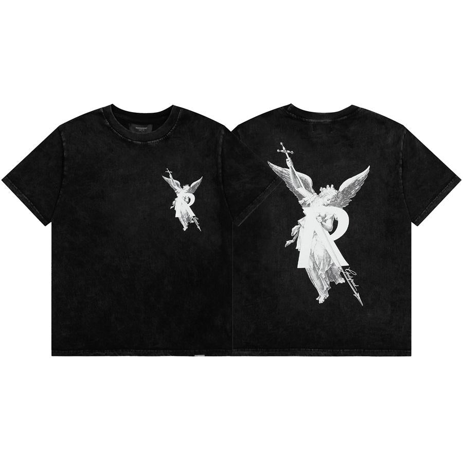 Represent Archangel R‑Logo Front Back Print Washed Oversized T‑Shirt