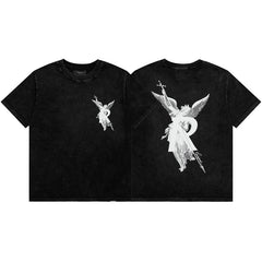 Represent Archangel R‑Logo Front Back Print Washed Oversized T‑Shirt