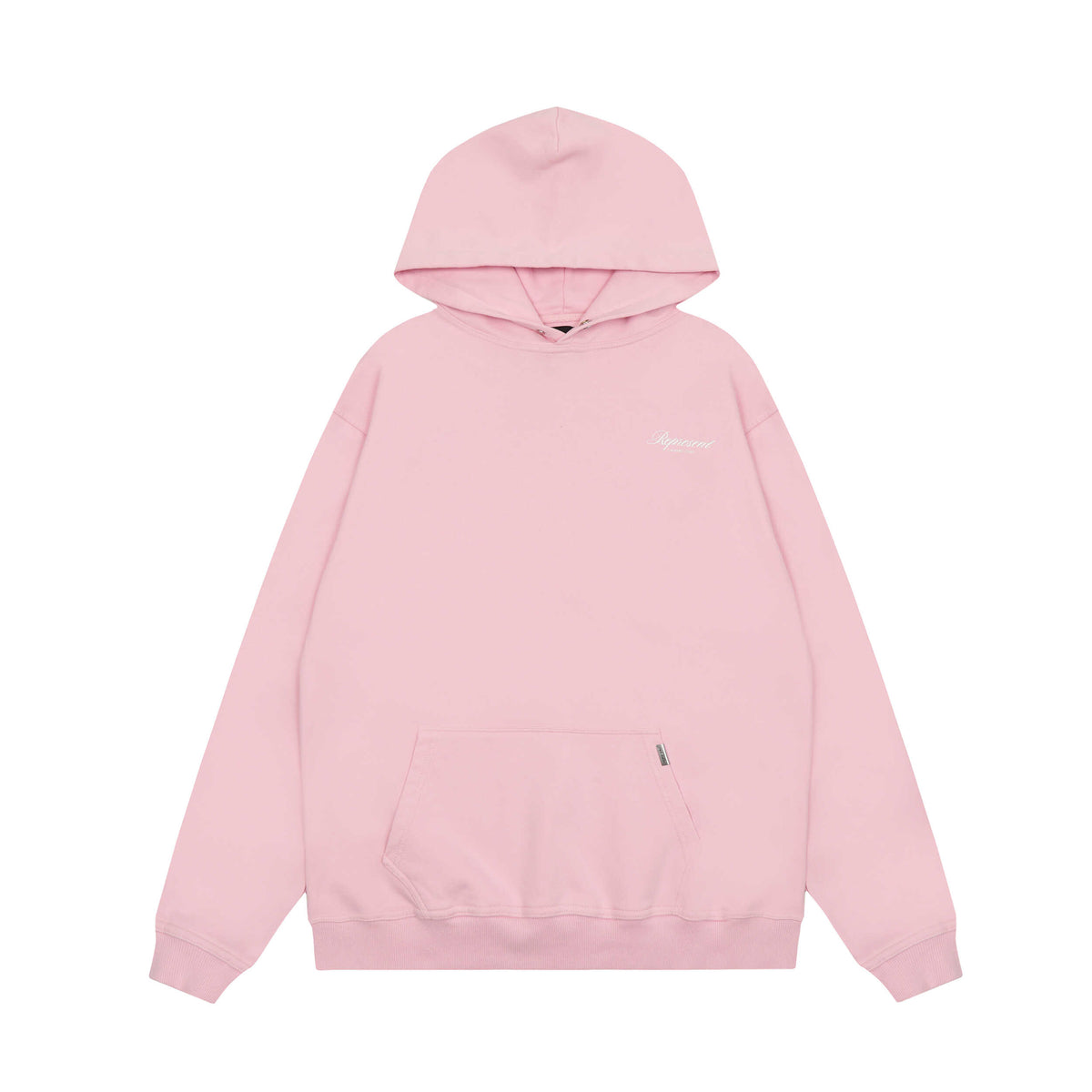 Represent Small Script Logo Pastel Pink Oversized Hoodie
