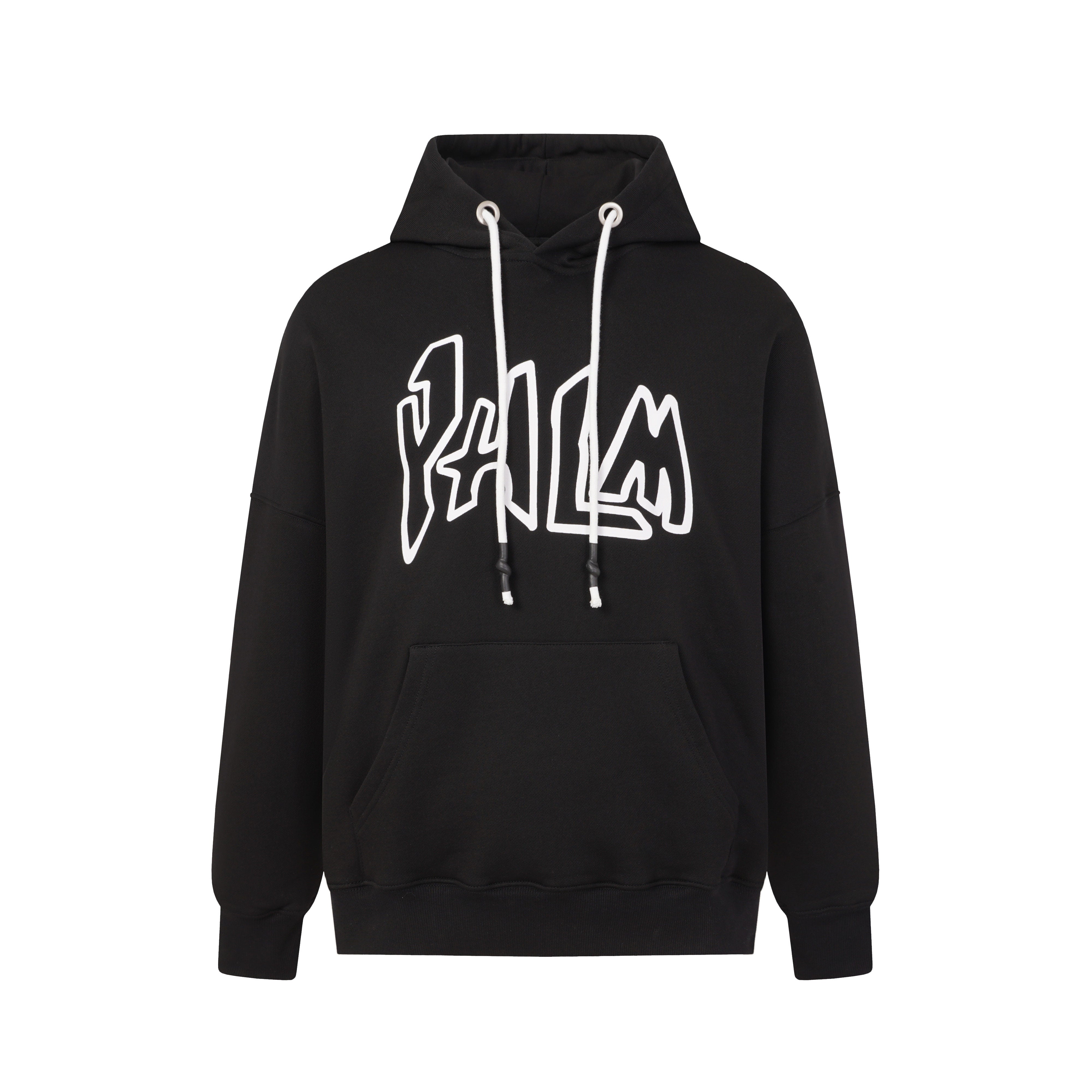 Palm Angels Graffiti Outline Logo Oversized Pullover Hoodie