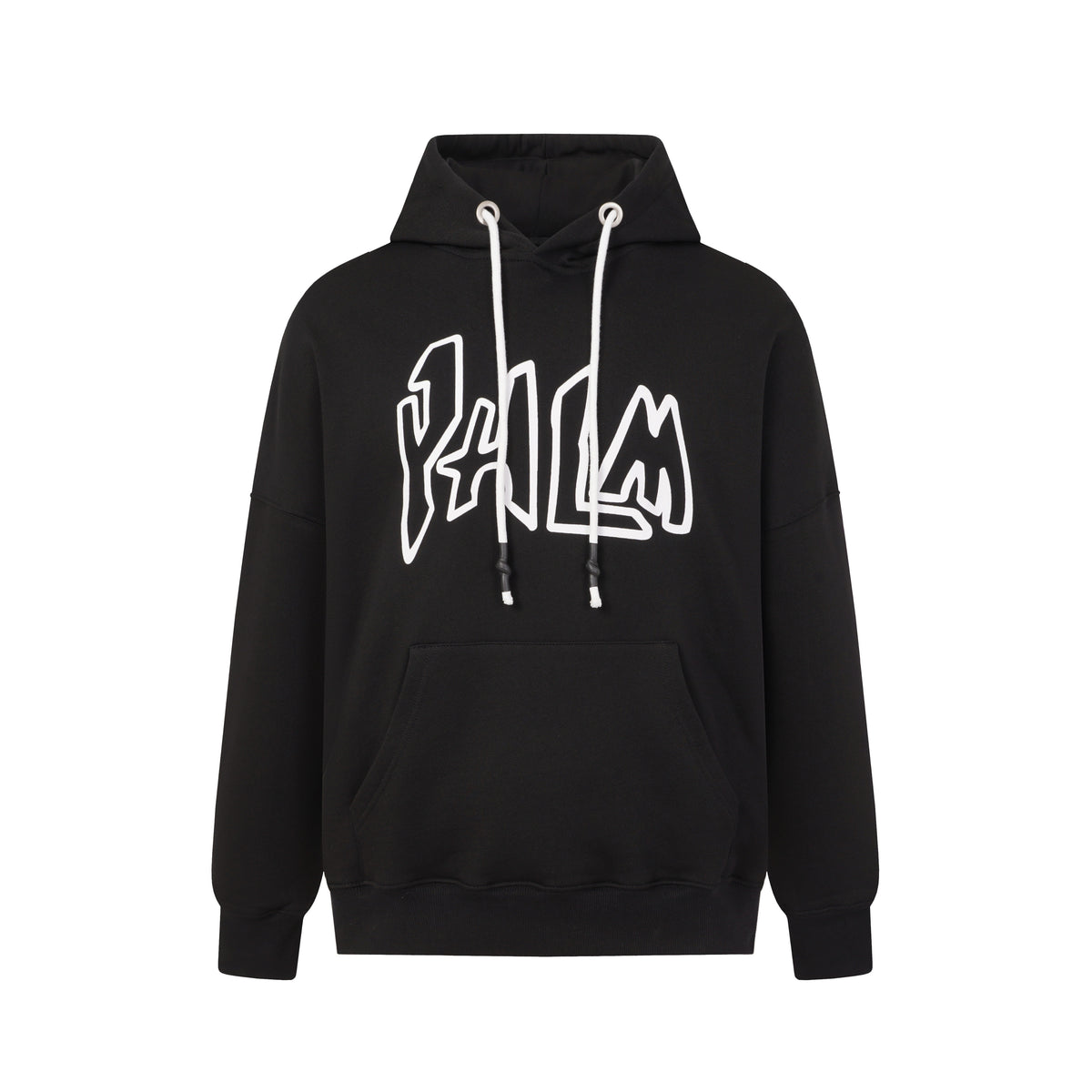 Palm Angels Graffiti Outline Logo Oversized Pullover Hoodie