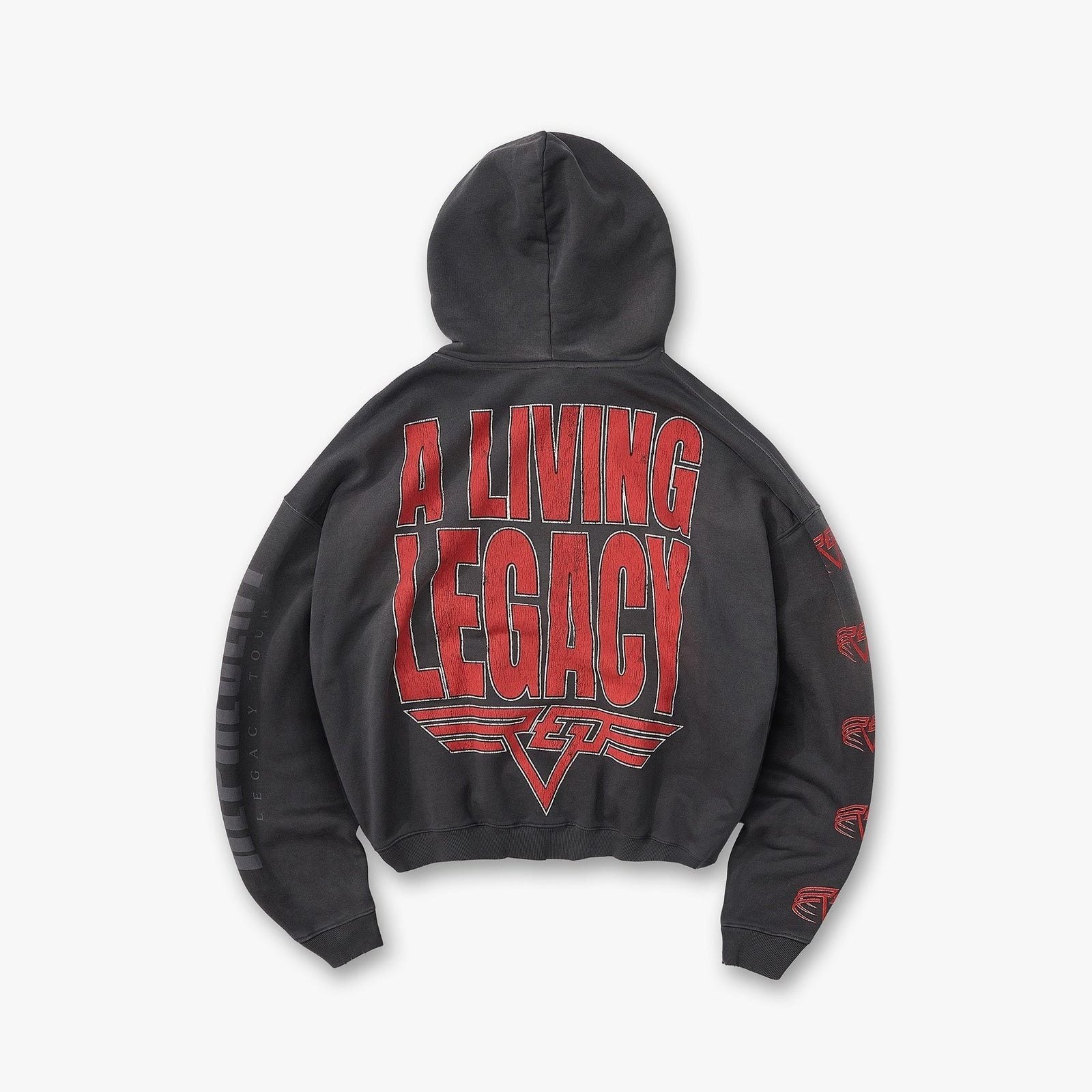 Represent Legacy Tour Reversible Vintage Washed Cropped Oversized Hoodie