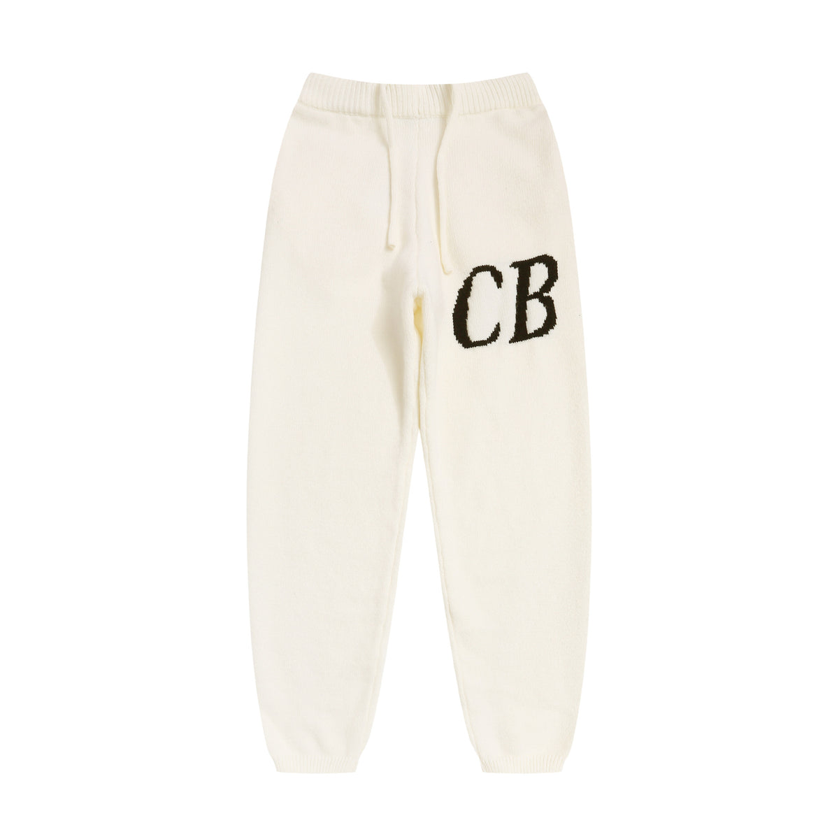 Cole Buxton Cb Logo Knit Cream Oversized Jogger Pants