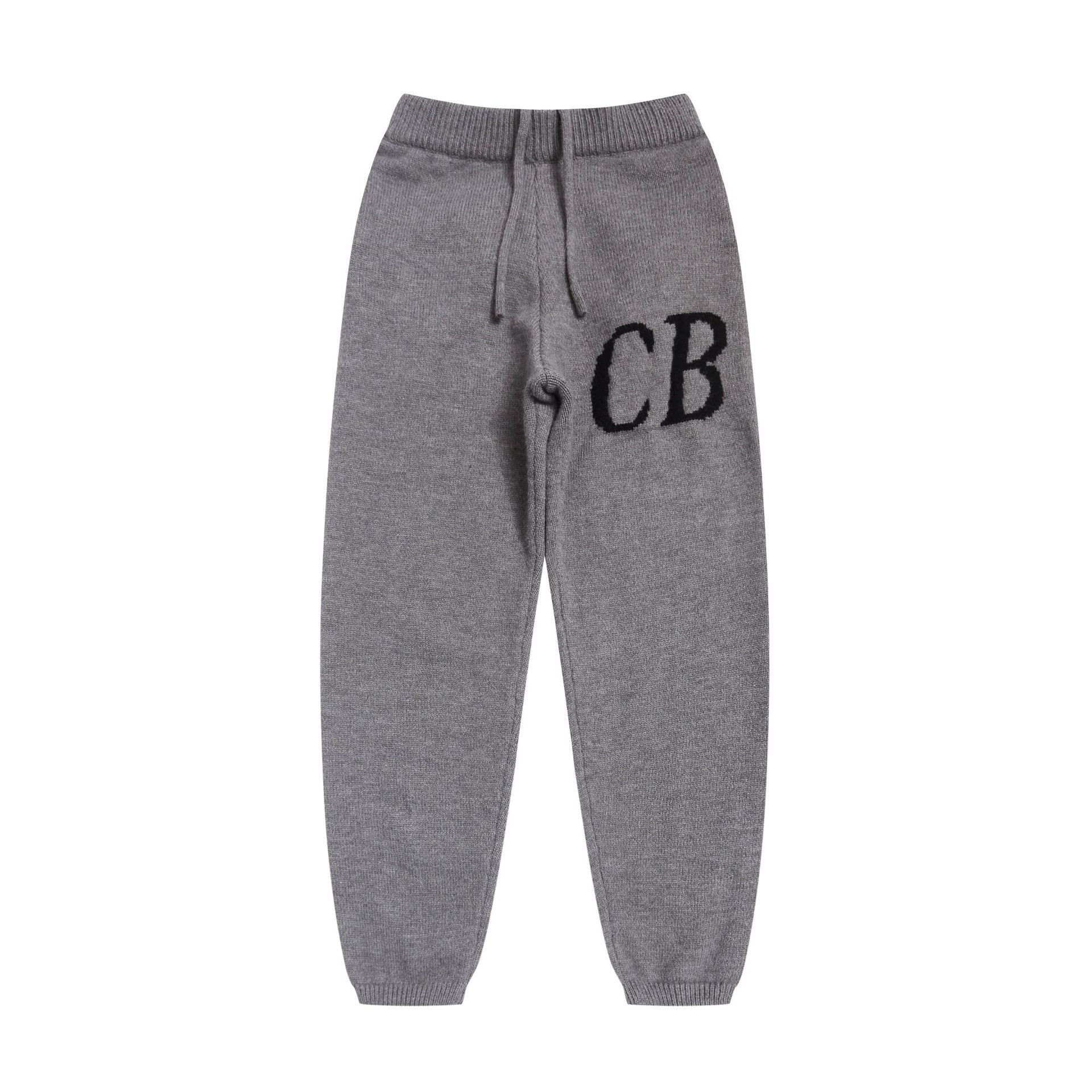 Cole Buxton Cb Logo Knit Heather Grey Oversized Jogger Pants