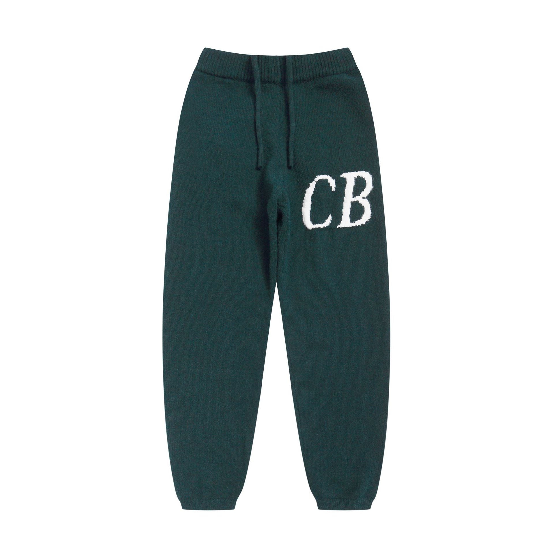 Cole Buxton Cb Logo Knit Forest Green Oversized Jogger Pants