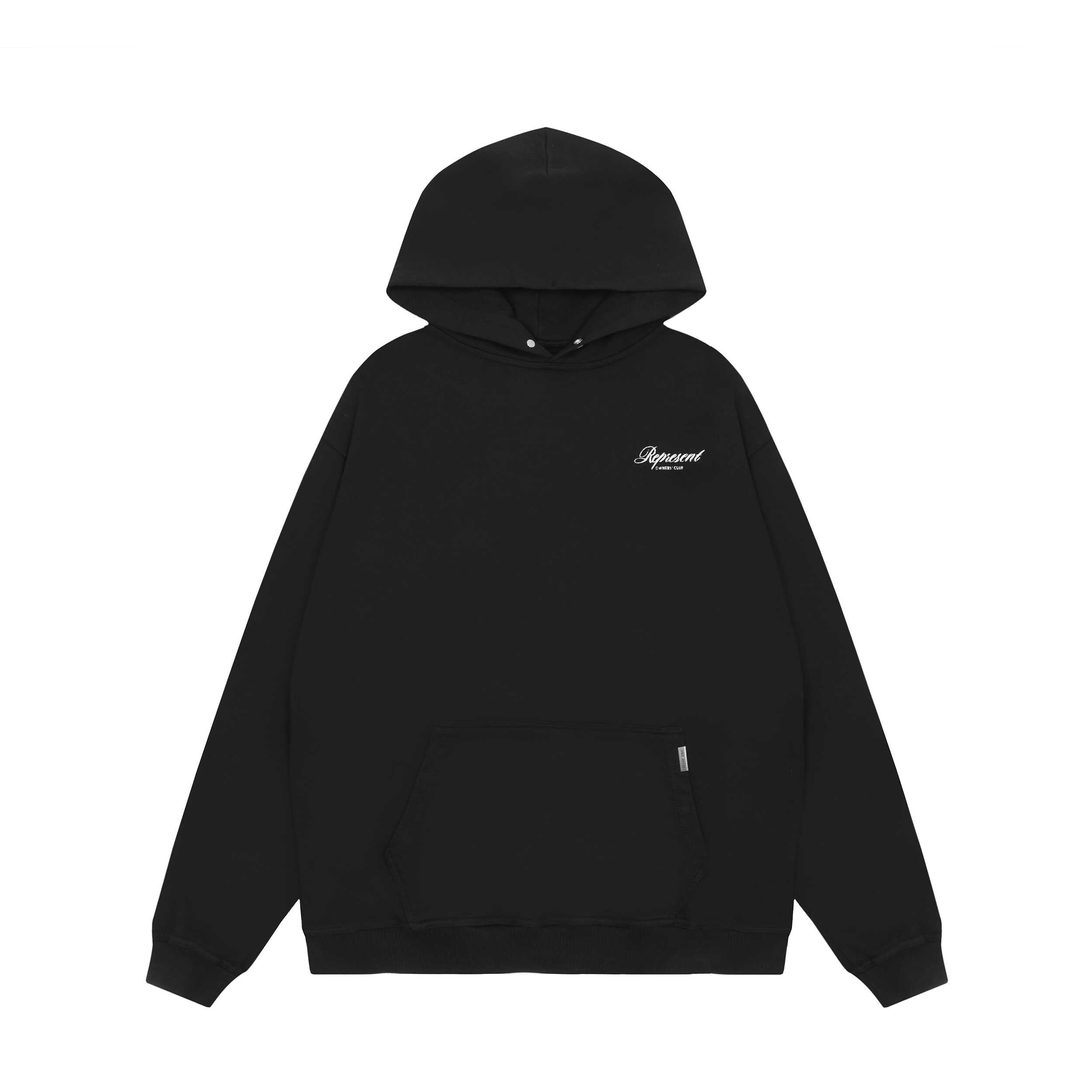 Represent Small Script Logo Pastel Pink Oversized Hoodie