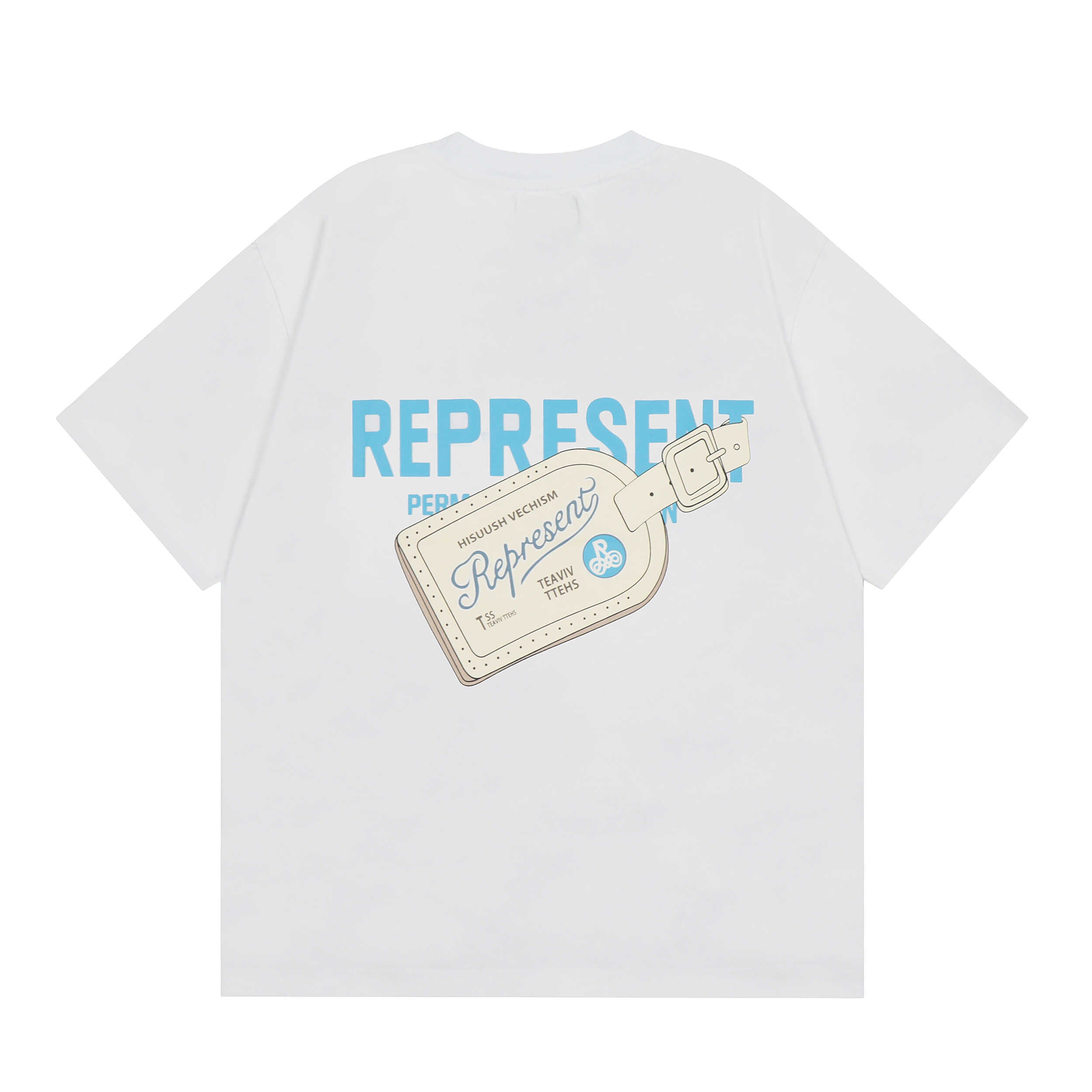 Represent R‑Logo Luggage Tag Chest Print Oversized T‑Shirt
