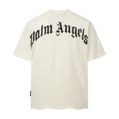 PALM ANGELS DISTORTED BEAR PRINT OFF‑WHITE OVERSIZED T‑SHIRT