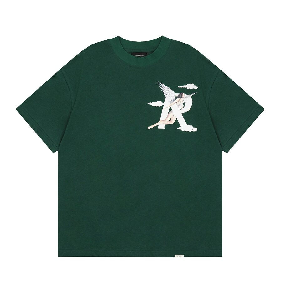 Represent Angel Cloud R‑Logo Chest Print Oversized T‑Shirt