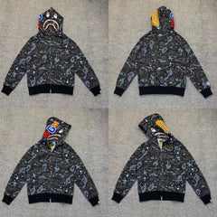 BAPE Shark Galaxy Camo Full Zip Hoodie
