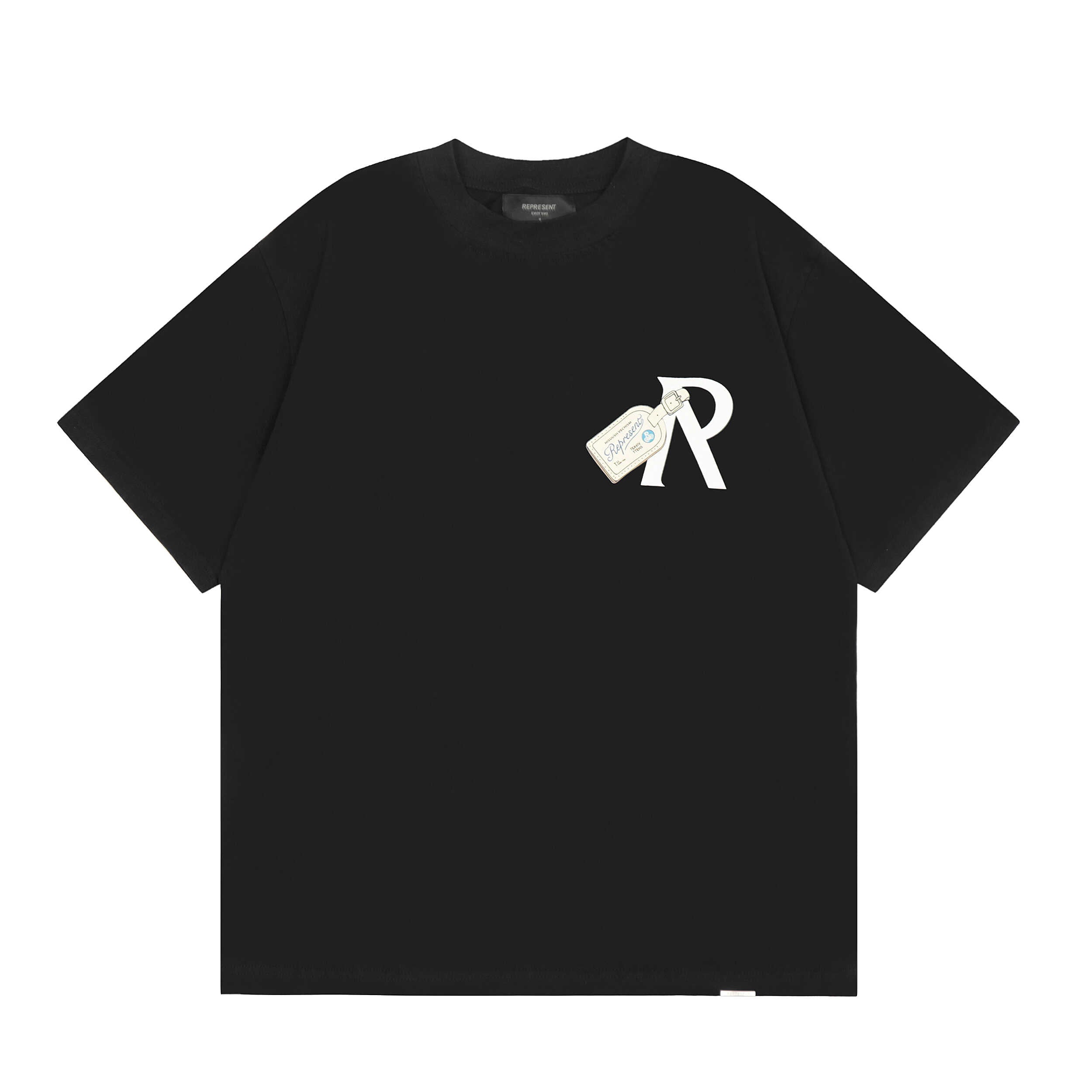 Represent R‑Logo Luggage Tag Chest Print Oversized T‑Shirt