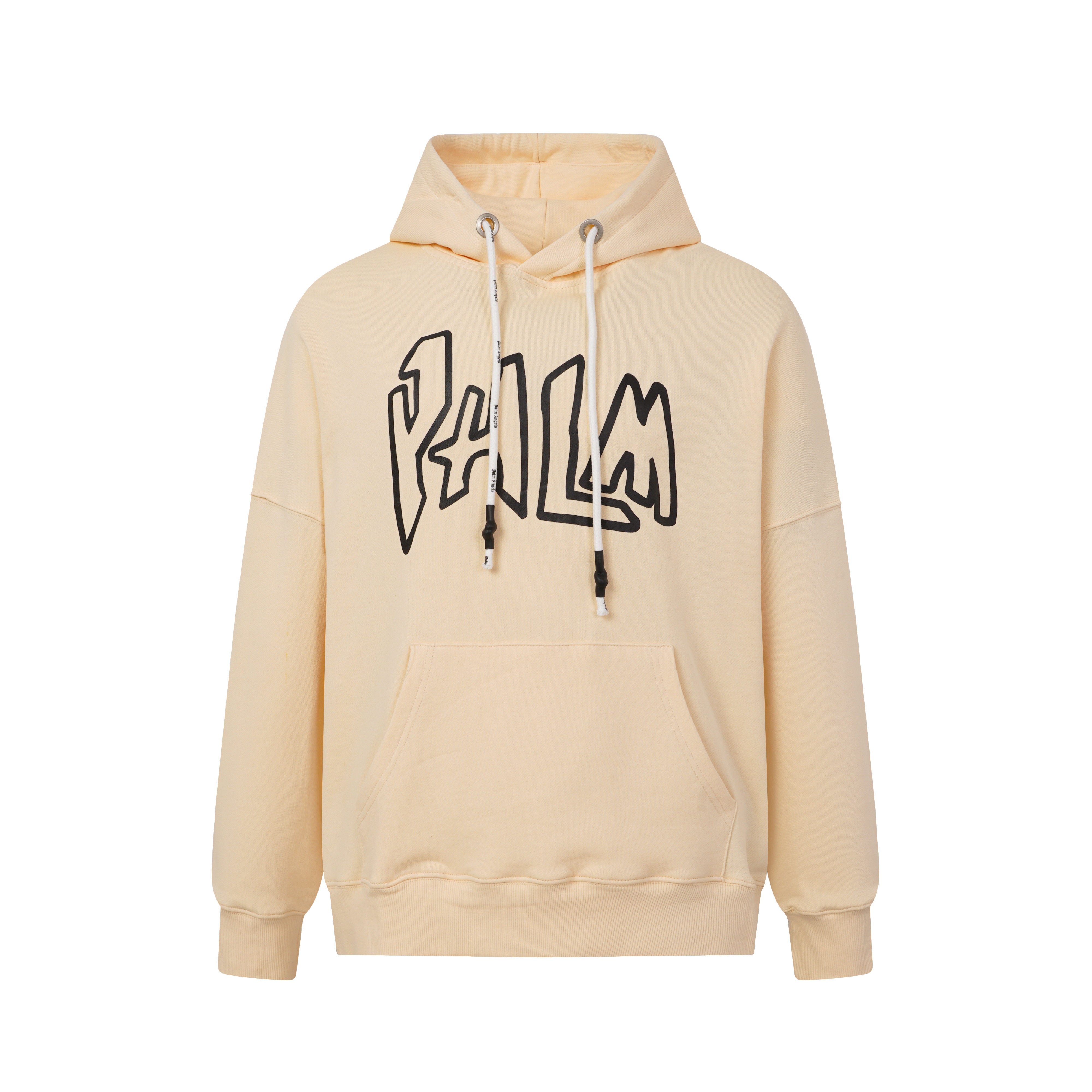 Palm Angels Graffiti Outline Logo Oversized Pullover Hoodie