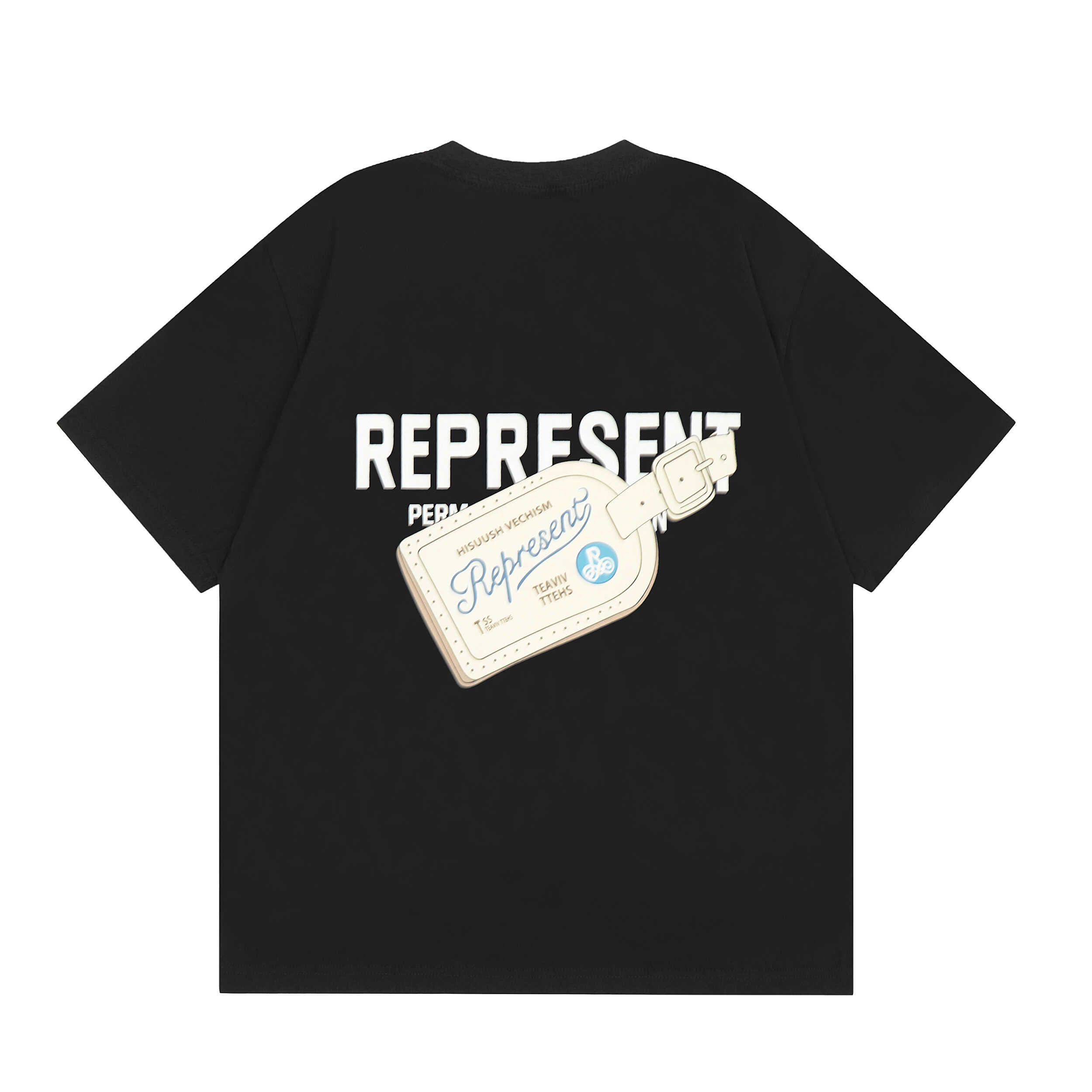Represent R‑Logo Luggage Tag Chest Print Oversized T‑Shirt