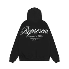 Represent Small Script Logo Pastel Pink Oversized Hoodie