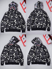 BAPE Shark Black Camo Full Zip Hoodie