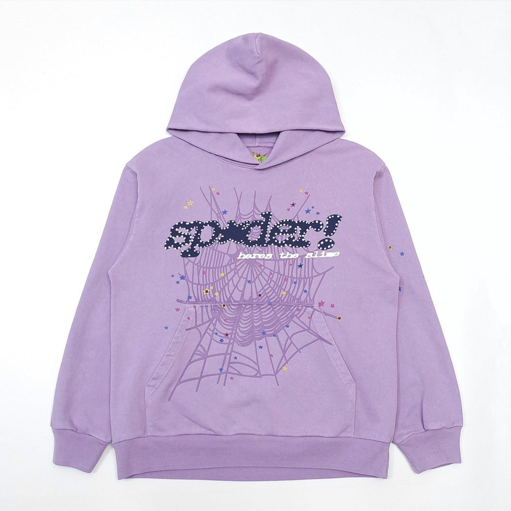 Cross border exclusive 500g Meichao PINK spider web hooded sweatshirt Sp5derhoodies hoodie (33)