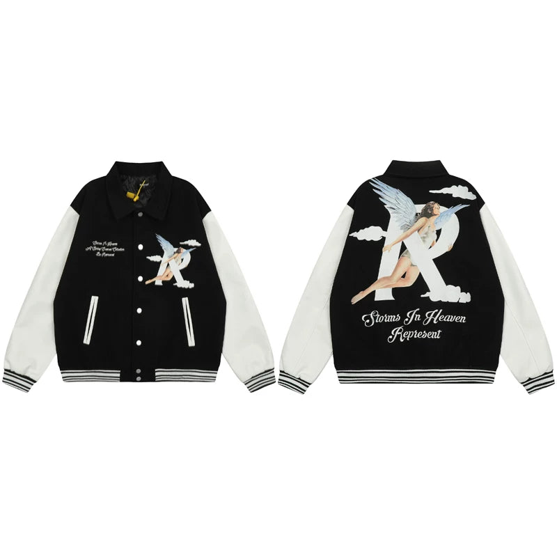 Represent Storms In Heaven Black Varsity Jacket