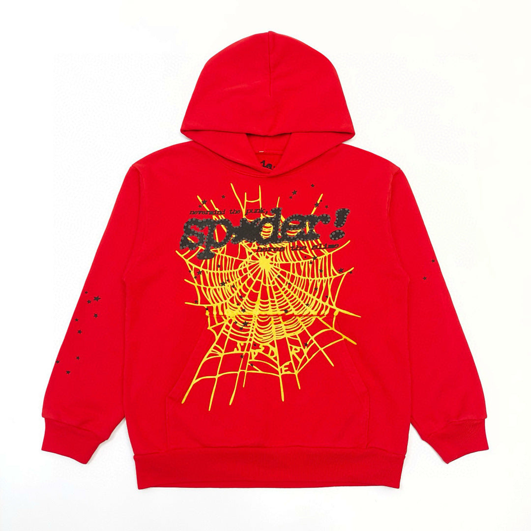Cross border exclusive 500g Meichao PINK spider web hooded sweatshirt Sp5derhoodies hoodie (33)