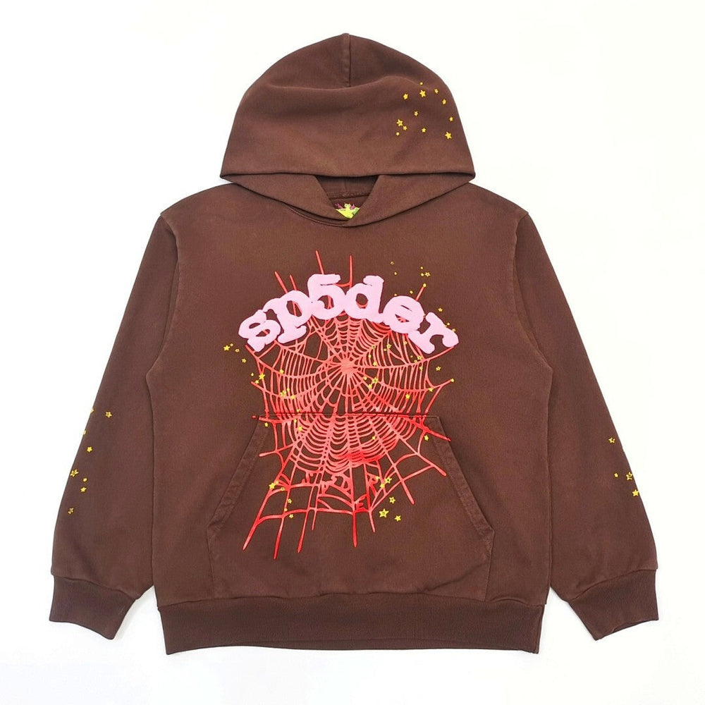 Cross border exclusive 500g Meichao PINK spider web hooded sweatshirt Sp5derhoodies hoodie (20)