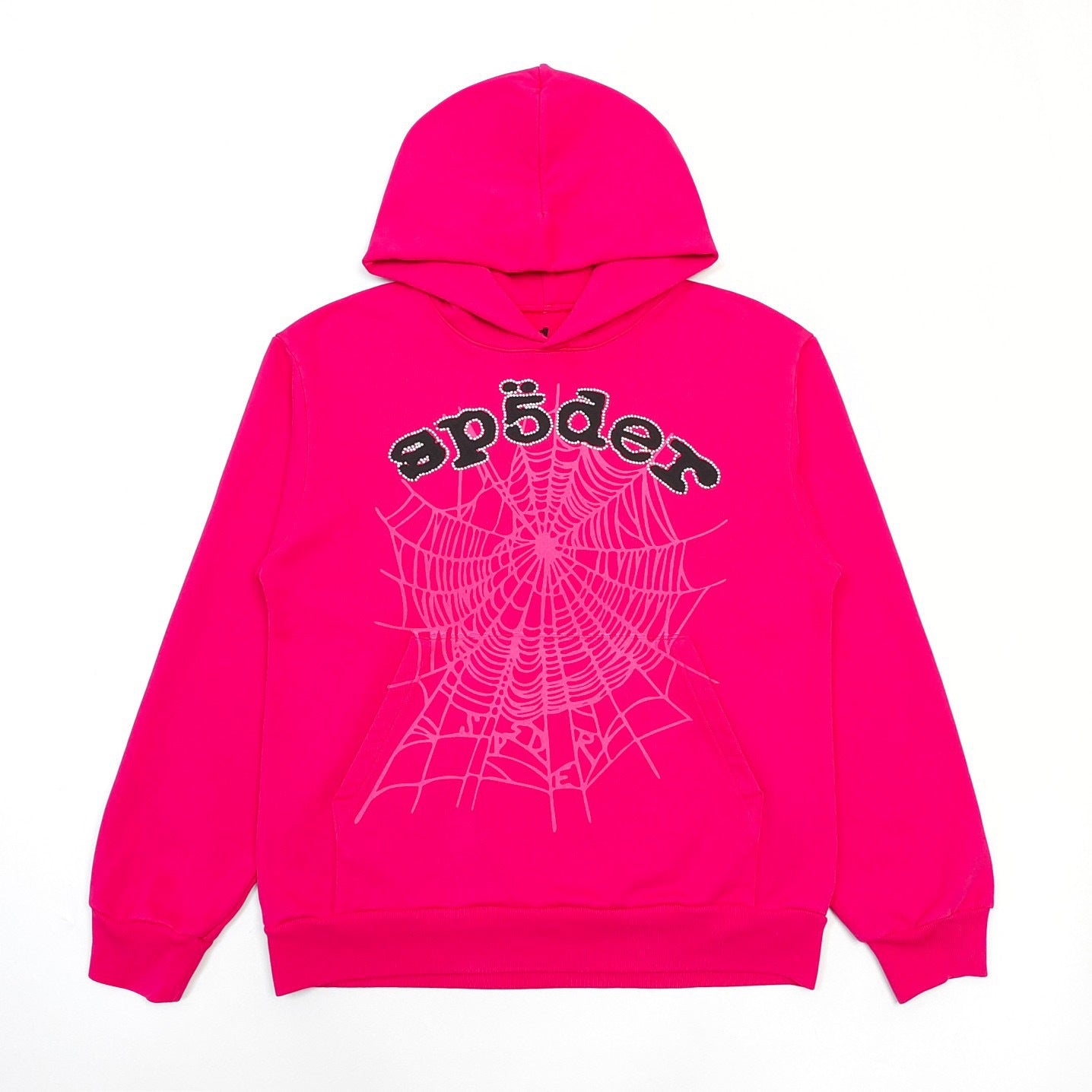 Cross border exclusive 500g Meichao PINK spider web hooded sweatshirt Sp5derhoodies hoodie (33)