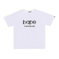 BAPE Style Lettering Logo Short-Sleeve Tee - White