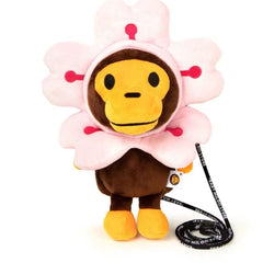 A Bathing Ape Baby Milo Pink Flower Costume Plush Crossbody Bag
