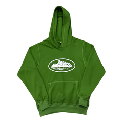Corteiz X Slaughter Gang 21 Savage Green Graphic Pullover Hoodie
