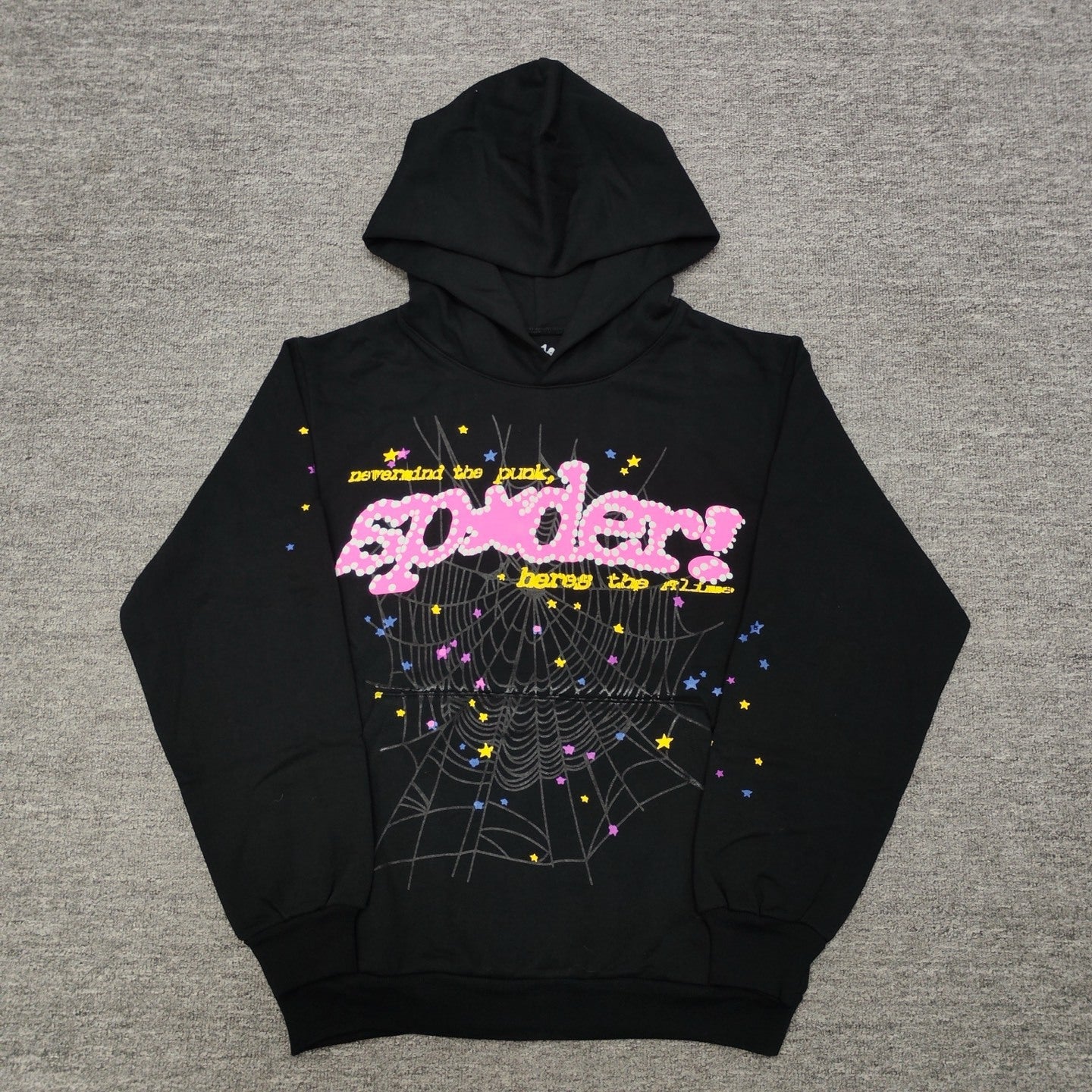 Cross border exclusive 500g Meichao PINK spider web hooded sweatshirt Sp5derhoodies hoodie (20)