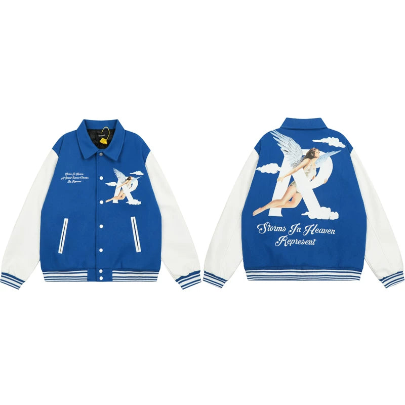 Represent Storms In Heaven Blue Varsity Jacket