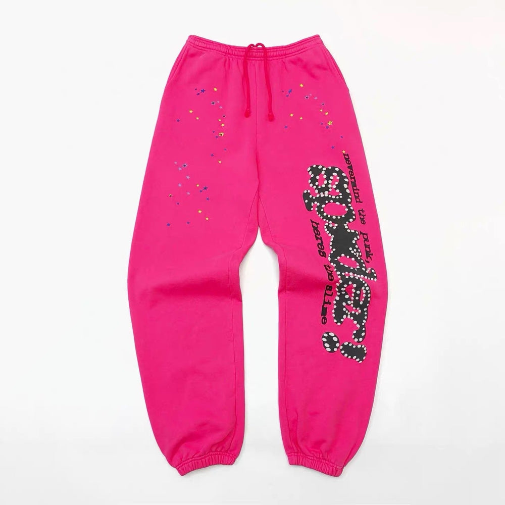 Cross border exclusive 500g Meichao PINK spider web hooded sweatshirt Sp5derhoodies hoodie (33)