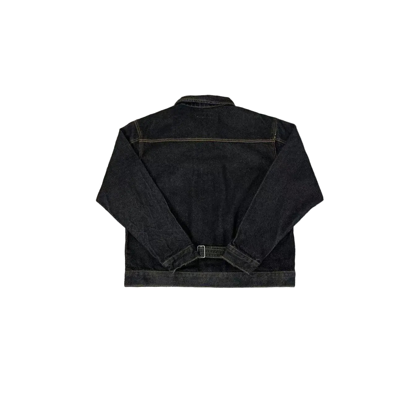 Corteiz Ctiz Logo Contrast Stitch Black Denim Trucker Jacket